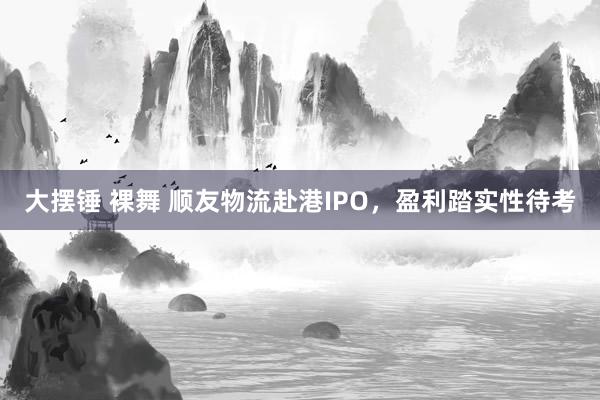 大摆锤 裸舞 顺友物流赴港IPO，盈利踏实性待考