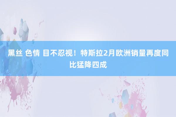 黑丝 色情 目不忍视！特斯拉2月欧洲销量再度同比猛降四成